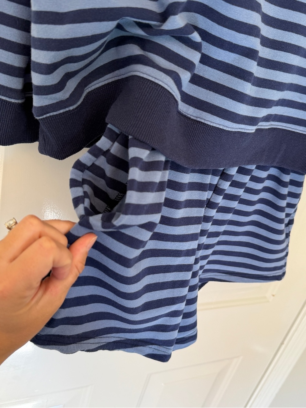 Two-Piece Matching Set Navy and Light Blue So Trendy! 97% cotton - Picture 4 of 9